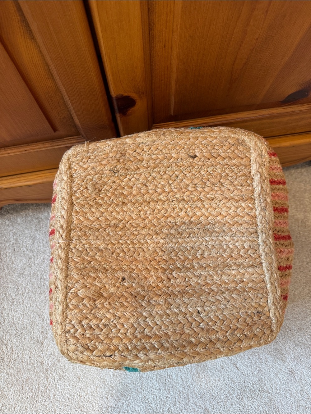 Shiraleah Multicolor Striped Woven Tote - Pink, Coral, Teal, Yellow, Natural - Picture 5 of 5